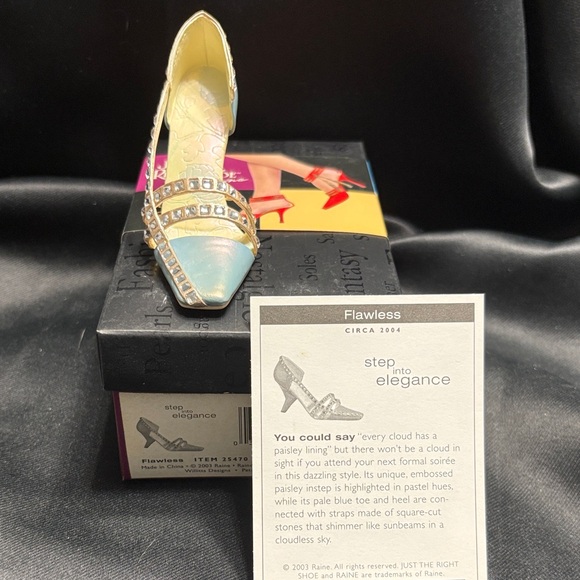 Just The Right Shoe Flawless Blue and Yellow Heels - Picture 4 of 6